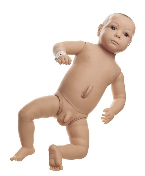 Oefen Babypop Somso Jongen met Navelstreng